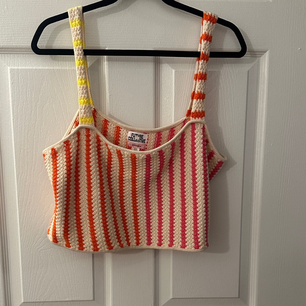 Striped Multicolor Crop Top